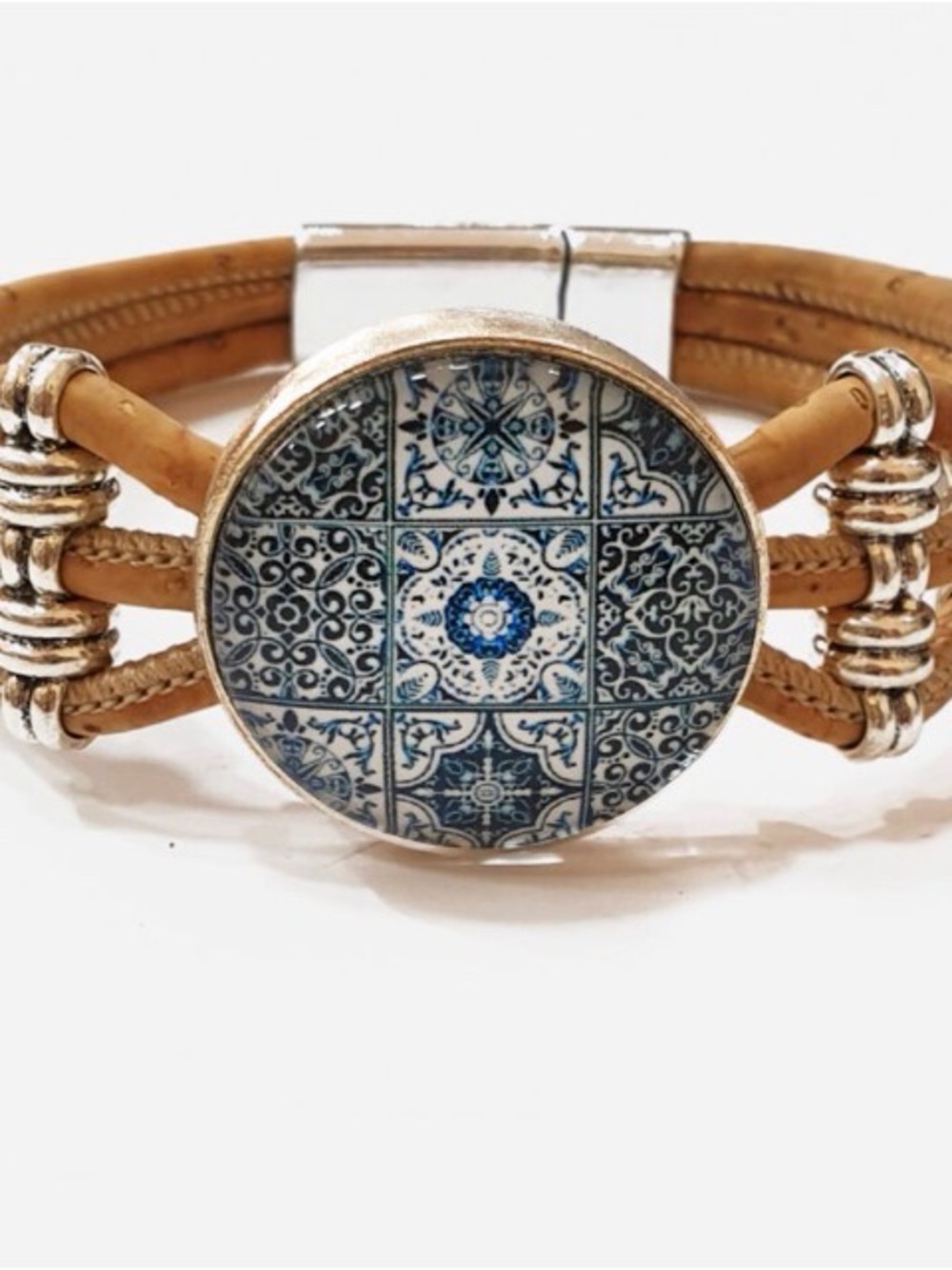Cork Bracelet with Portuguese tiles - Picture 3 of 5